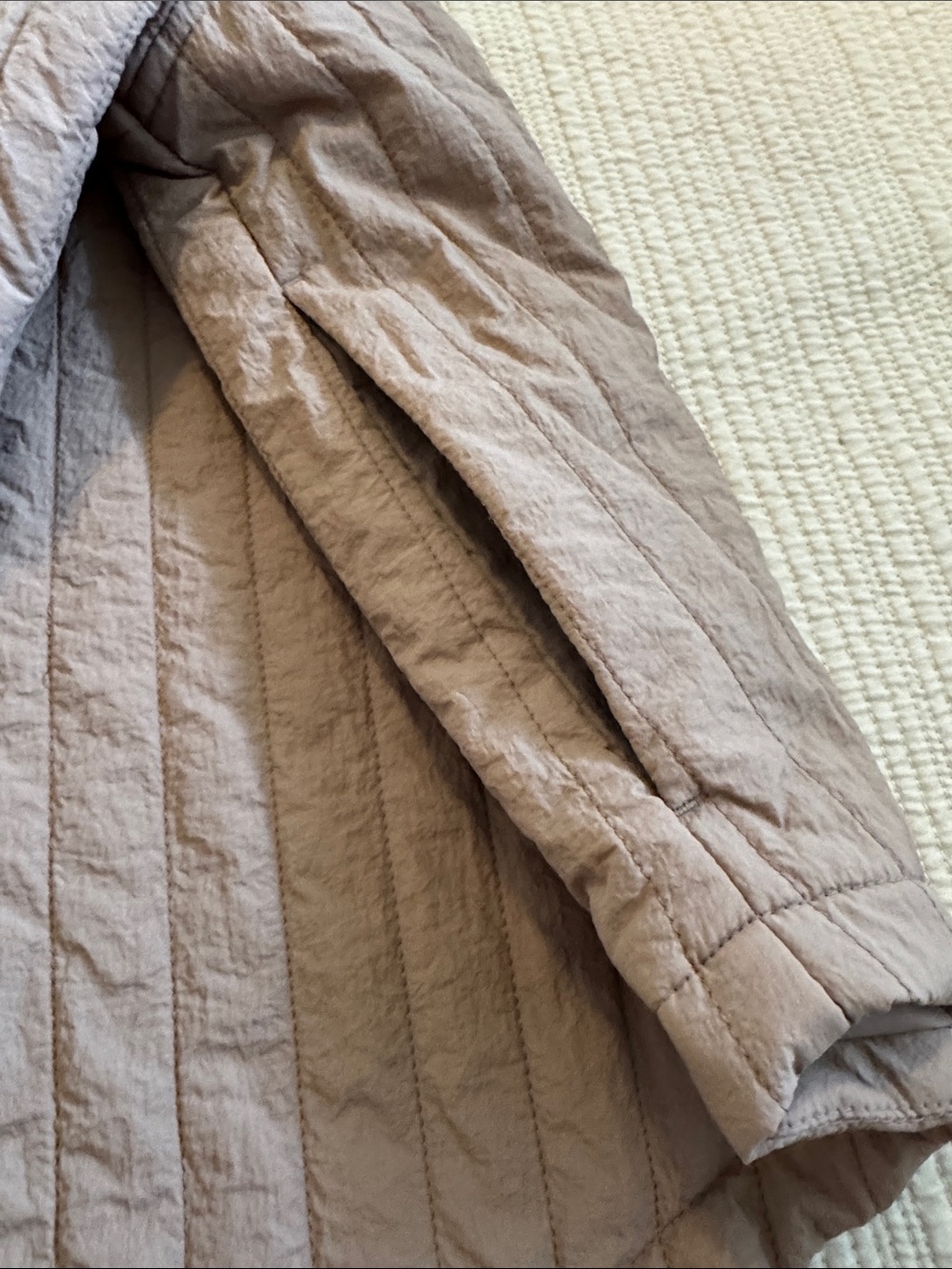 Old Navy Quilted Button-Front Jacket in Taupe - Picture 11 of 11